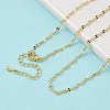 2.5MM Brass Dapped Chain Necklaces NJEW-P339-02A-G-2