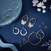 48 Pairs 4 Style Iron Hoop Earring Findings IFIN-CA0001-56-4