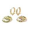 Brass Micro Pave Cubic Zirconia Hoop Earrings EJEW-P322-02G-4