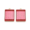 Rack Plating Alloy Enamel Pendants ENAM-N056-430B-1