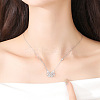 Brass & Alloy Pave Clear Cubic Zirconia Pendant Necklaces WG9D488-01-3