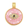 Rack Plating Brass Micro Pave Clear Cubic Zirconia Pendants KK-Z063-14G-01-1