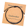 Mother's Day Synthetic Non-magnetic Hematite & Wood Beads Morse Code Bracelets WGB6EC0-02-1