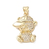 Brass Micro Pave Cubic Zirconia Pendants KK-M240-13G-2