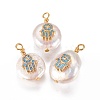 Natural Cultured Freshwater Pearl Pendants PEAR-I005-13B-1