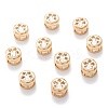 Real 18K Gold Plated Brass Inlaid Cubic Zirconia Multi-Strand Links KK-A154-01G-E-4