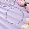 Acrylic Pearl & Luminous Beaded Necklaces for Women NJEW-JN04909-2