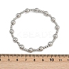 6Pcs 6 Styles Brass Round Beads Stretch Bracelets for Women BJEW-D357-04G-6