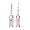 Wine Bottle Resin Dangle Earrings EJEW-JE05878-02-1