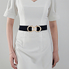 4Pcs 4 Colors Polyester Elastic Corset Belts with Alloy Ring Buckle AJEW-GO0001-40-5