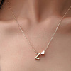 Alloy Letter Heart Pendant Necklaces for Women WGBB55E-22-2