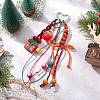 Christmas Polyester & Spandex Cord Ropes Pendant Decorations HJEW-JM03854-1
