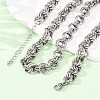 8MM 304 Stainless Steel Twisted Double Rolo Chain Necklaces for Women NJEW-G194-05P-02-1