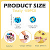 100Pcs Flocking Rondelle Beads FIND-TA0006-80-4