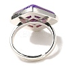 Natural Banded Agate Adjustable Rings RJEW-H240-01S-11-4