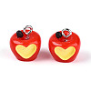 Resin and Enamel Charms RESI-T059-15-1