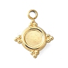 304 Stainless Steel Pendant Cabochon Settings STAS-H233-29G-1
