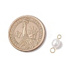 Natural Cultured Freshwater Pearl Rice Connector Charms PALLOY-JF04186-02-3