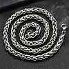 Tarnish Resistant Fashionable 304 Stainless Steel Wheat Chain Necklaces STAS-A028-N003P-3