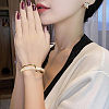 Wave Acrylic & CCB Plastic Cuff Bangles for Women FS-WGC603E-01-3
