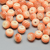 Transparent Stripe Resin Beads RESI-S345-8mm-11-1