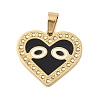Ion Plating(IP) 304 Stainless Steel Enamel Rhinestone Pendants STAS-Q325-02D-G-2