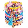 Starfish & Shell & Cross & Heart & Tassel Charm Bracelets & Ankles Set for Teen Girl Women SJEW-SW00001-1