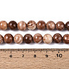 Natural Wood Lace Stone Wooden Jasper Beads Strands G-T143-30A-03-4