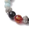 8mm Round Dyed Natural Agate and Synthetic Aqua Terra Jasper Beaded Stretch Bracelets BJEW-JB10598-4