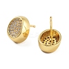 Rack Plating Oval Brass Stud Earrings EJEW-N055-38G-RS-2
