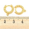 Brass Hoop Earring Findings with Latch Back Closure KK-M286-20G-3