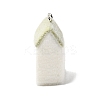 Flocky Opaque Resin Pendants RESI-F062-02F-2