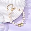 Brass Charm Bracelets BJEW-JB12859-1