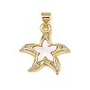 Brass Micro Pave Cubic Zirconia Pendants KK-D376-06G-1