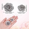  3D Rose Flower Polyester Computerized Embroidered Ornament Accessories DIY-NB0008-21B-2