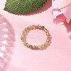 Natural Peridot Beaded Stretch Rings for Women RJEW-JR00868-08-1