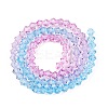 Gradient Color Baking Paint Glass Bead Strands DGLA-A039-T6mm-A06-3