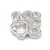 Brass Micro Pave Clear Cubic Zirconia Charms KK-G545-05P-2