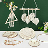 1 Set Wood Macrame Leaf/Flower Cutting Template DIY-BC0009-99-8
