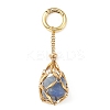 304 Stainless Steel Macrame Pouch Empty Stone Holder Pendant Decoration HJEW-JM01184-01-2