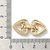 Brass Micro Pave Cubic Zirconia Fold Over Clasps KK-H455-53G-02-3