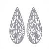 430 Stainless Steel Filigree Pendants X-STAS-S108-11A-2