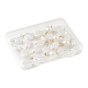 24Pcs 6 Styles ABS Plastic Imitation Pearl Pendants KK-FS0001-93-6