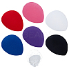 6Pcs 6 Colors EVA Cloth Teardrop Fascinator Hat Base for Millinery DIY-BC0014-09-1