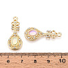 Alloy Rhinestone and Glass Pendants PALLOY-T093-02M-G-3