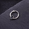 316L Stainless Steel Micro Pave Cubic Zirconia Hoop Nose Rings WG352E4-08-1