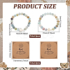 4Pcs Natural Flower Amazonite Round Beads Stretch Bracelets for Men Women BJEW-ME00007-2