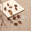 Coconut Brown Wood Stud Earring Findings EJEW-TA0010-06P-17