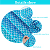 Fishscale Pattern Polyester Fabrics DIY-WH0304-508C-2