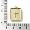Brass Pave Shell Pendants KK-I708-17D-G-3